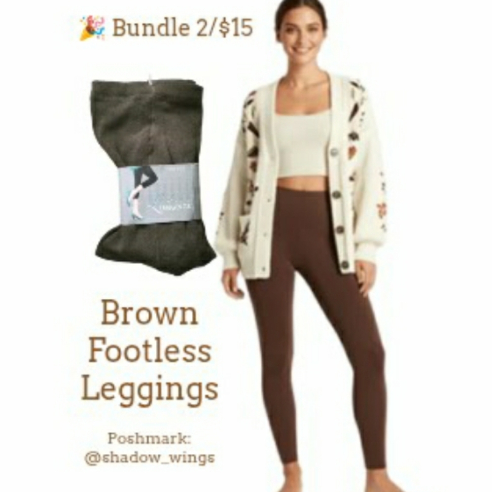 Gina Group Women's Brown Footless Leggings - One Size (100-165 lbs)